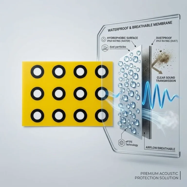 Sound permeable and breathable membrane