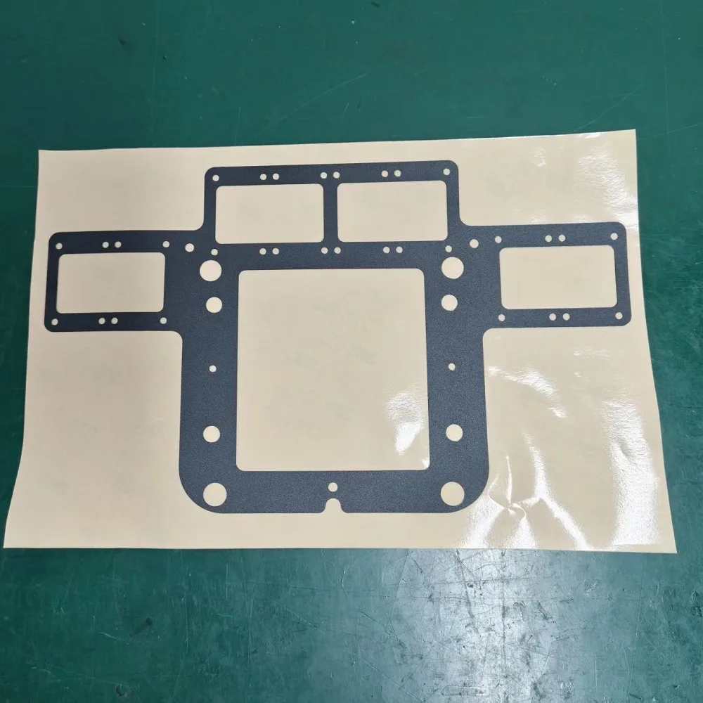 0.25mm Matte Black UL94-V0 Flame Retardant PC Film with 467MP Double-sided Tape, Customizable Die Cut Insulation Gasket