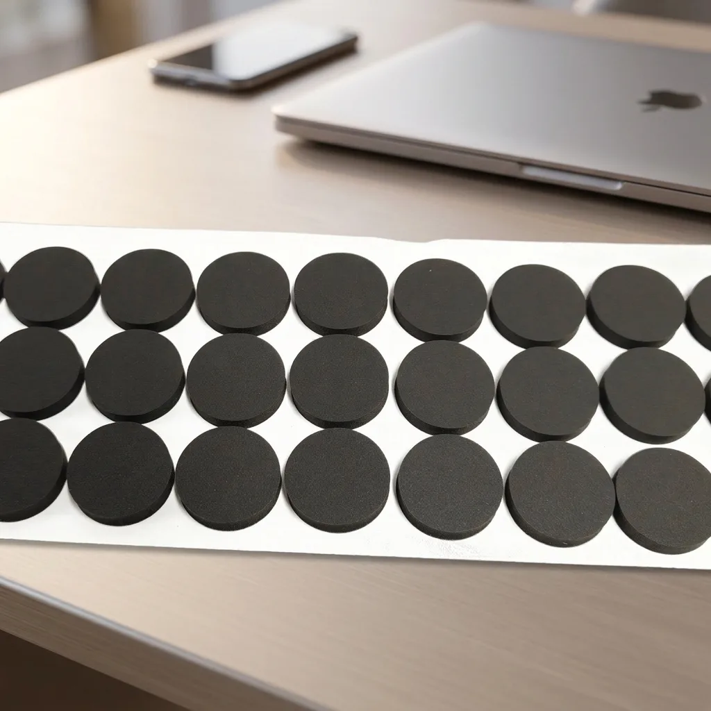 4701-30-15250 Black 6.5mm Foam Foot Pad with Adhesive detail 2