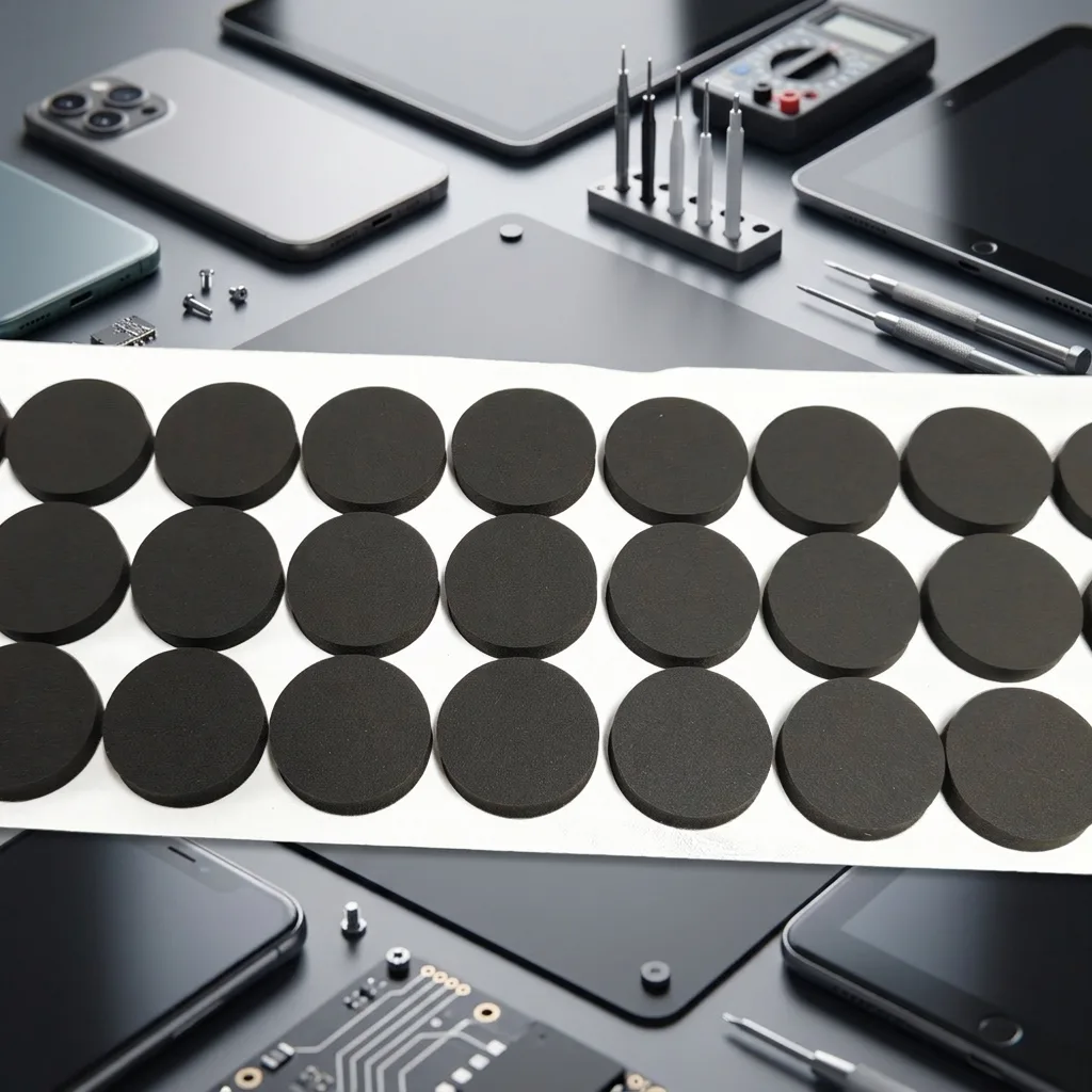 4701-30-15250 Black 6.5mm Foam Foot Pad with Adhesive detail 1