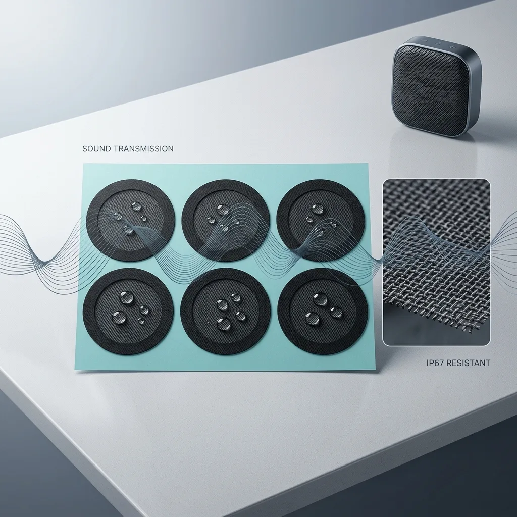 B145HY Dustproof Hydrophobic Fabric IP67 Grade Mesh for Portable Wireless Bluetooth Headset
