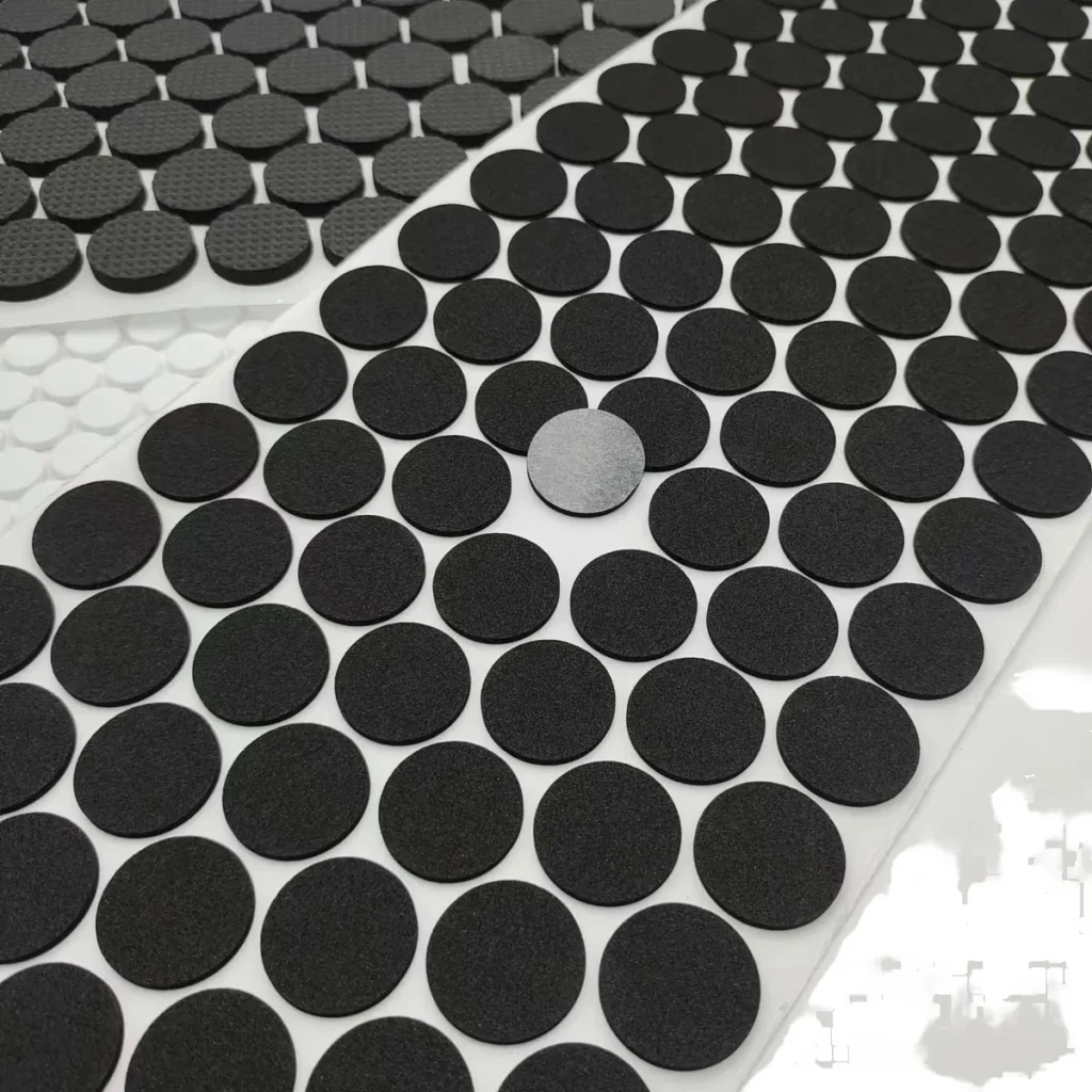 Black Circular Waterproof Foam EVA Anti slip Tape, Single-sided with Backing Adhesive, Size Concentric Sleeve Circle