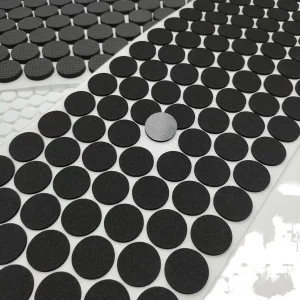 Black Circular Waterproof Foam EVA Anti slip Tape, Single-sided with Backing Adhesive, Size Concentric Sleeve Circle