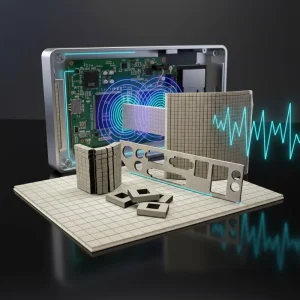 Car Infotainment Conductive Foam Fabric Covered EMI Shielding Pad for Anti Interference