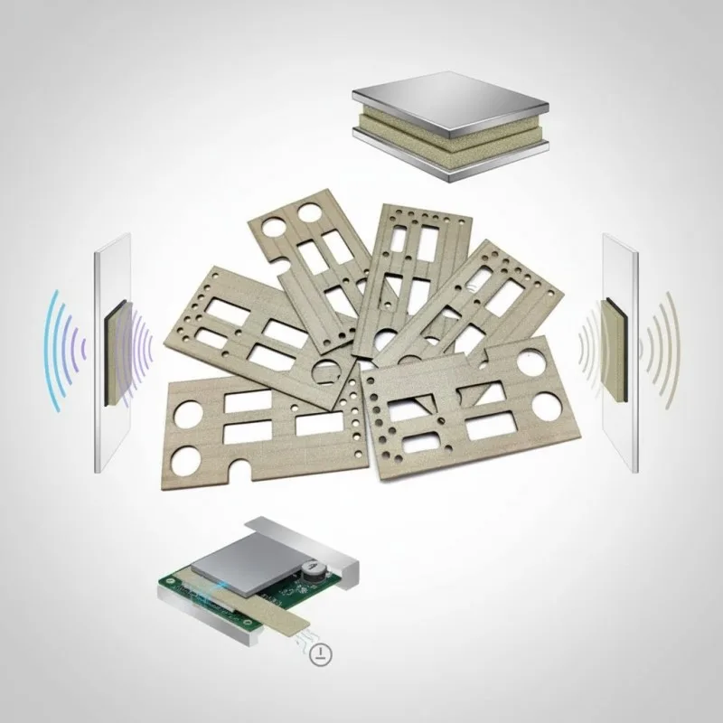 Custom Die Cut Conductive Fabric Foam Anti Static ESD Sponge for Industrial Electronic Components Protection
