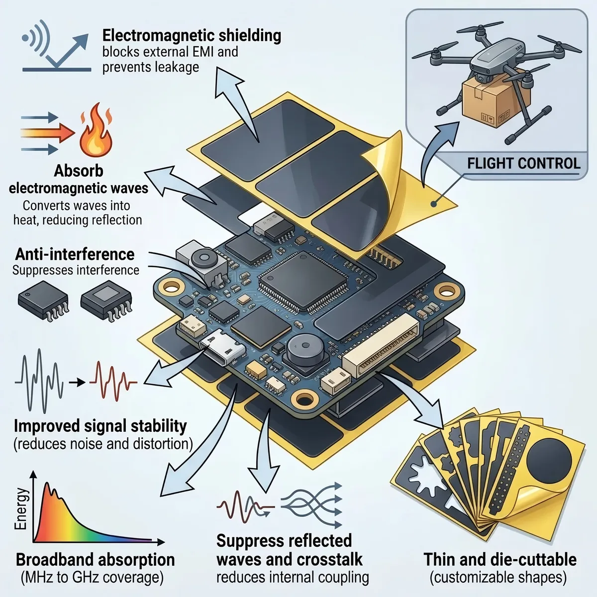 Flexible Ferrite Absorbing Sheet for Wearable Wireless Charging detail 6