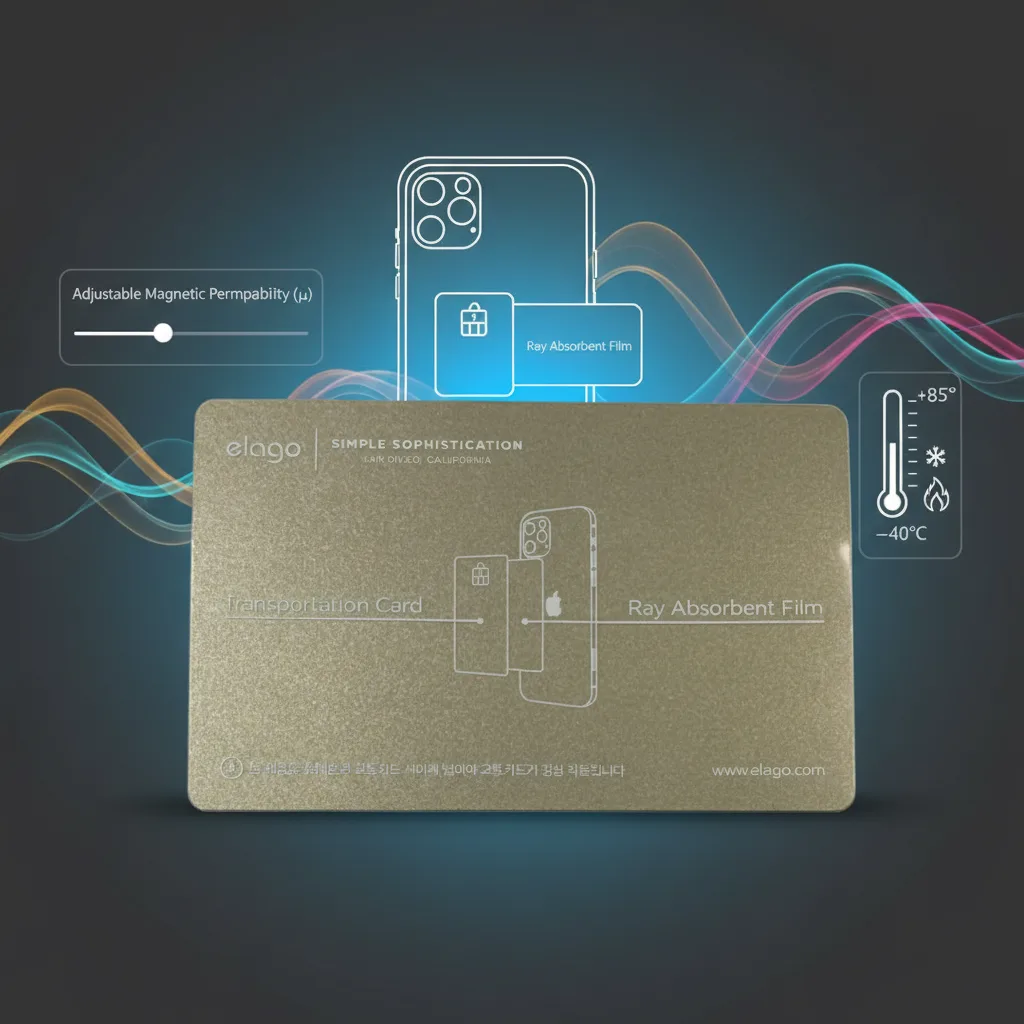 Fe-Si-Al Magnetic Sheet 13.56MHz Single-sided Thermal Conductive Tape Anti-demagnetization