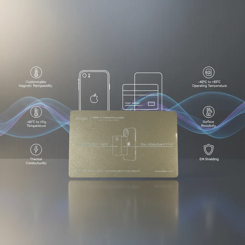 Ferrite Magnetic Absorber 13.56MHz Single-sided Thermal Adhesive Safe for Wireless Charging