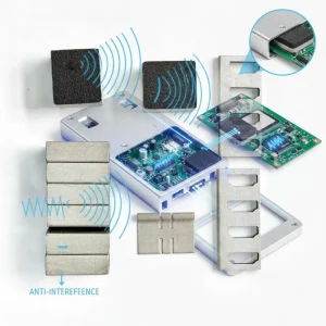 Flame Retardant Conductive Foam Fabric Wrapped EMI Shielding Material for Industrial Electronics