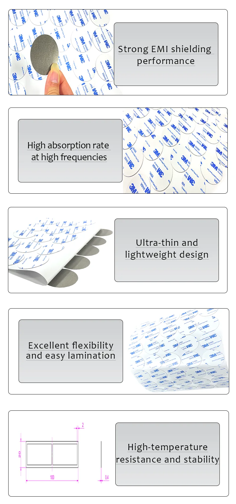 HP-5010 Flexible Absorbing Sheet for Smart Terminals and Portables detail 1