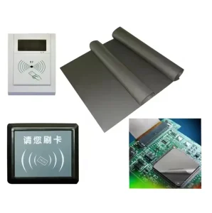 Grey Medical Grade Ferrite Sheet Anti-Metal Magnetic NFC Sticker Paster for iPhone Cell Phone Bus Access Control Card IC Card