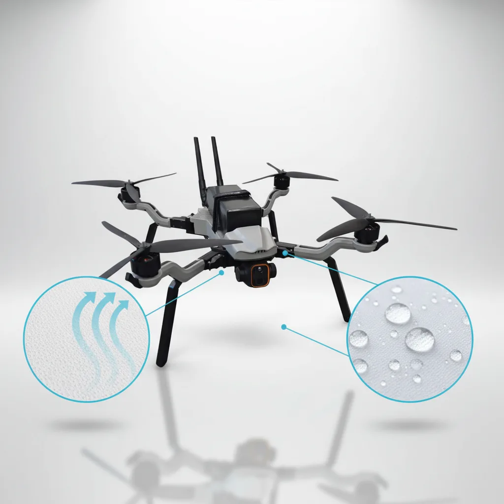 Hydrophobic Breathable Membrane for Drone Electronics, EPTFE Waterproof Film, Acoustic Ventilation Membrane, Dust Net Mesh