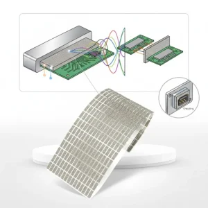 Industrial Power Supply Conductive Fabric Foam EMI Shielding Sponge for High Voltage Equipment