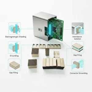 Industrial Power Supply Conductive Fabric Foam EMI Shielding Sponge for High Voltage Equipment detail 7