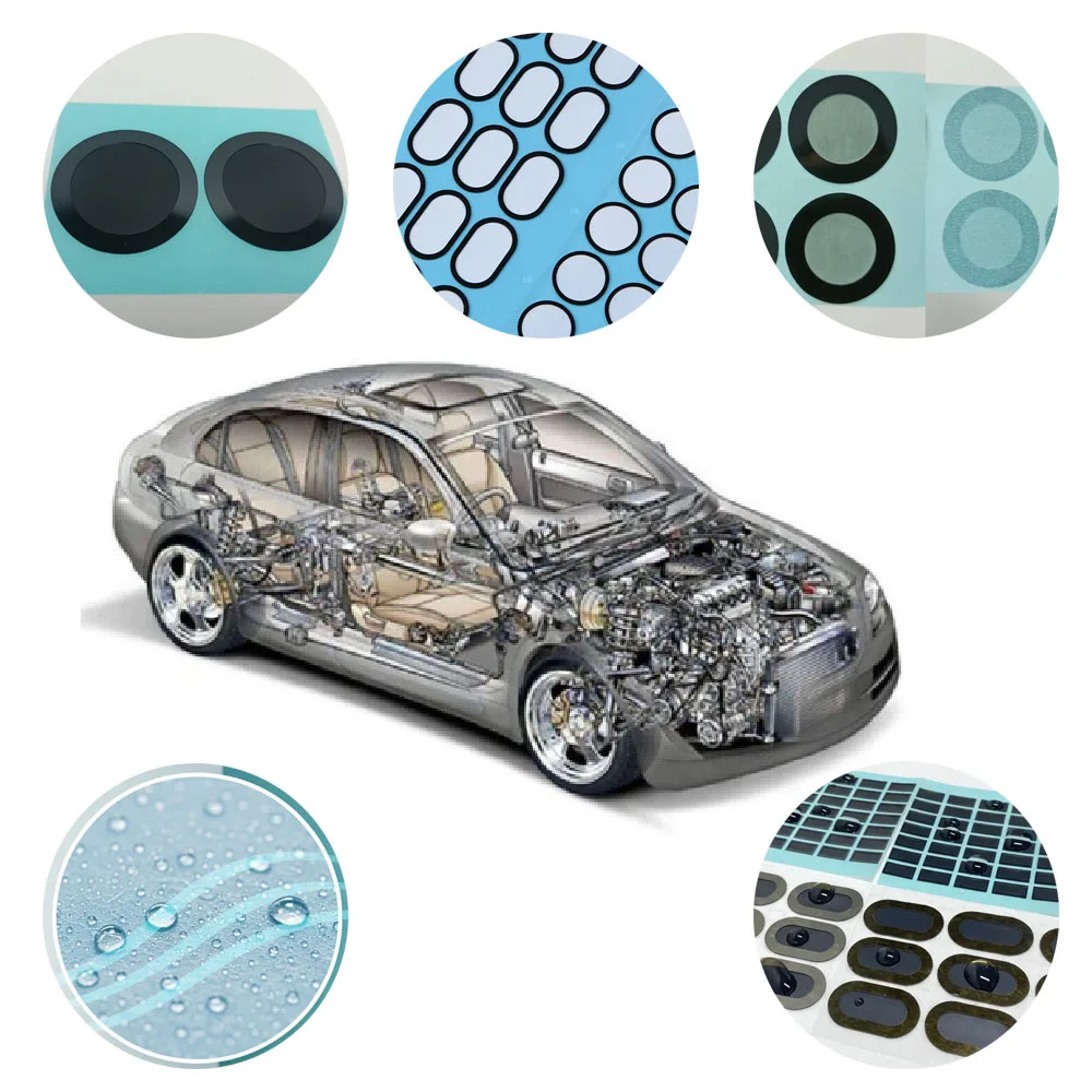 IP67 Waterproof Sound Film for EV Battery Management System, EPTFE Acoustic Membrane, Breathable Ventilation Opening detail 1