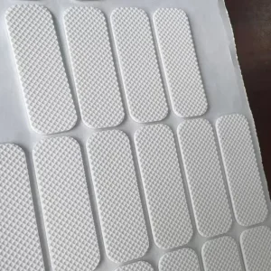 Medical Clean Grade White Grid Silicone Rubber Pad 1Mm 60A Shock Absorbing Self Adhesive Silicone Feet for Medical Device
