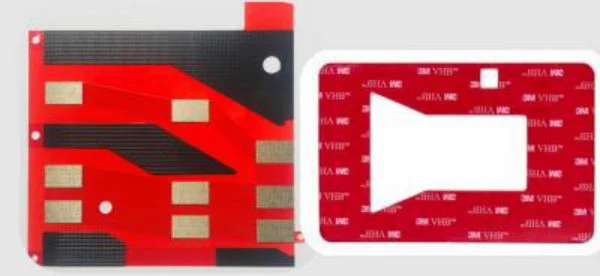 Double-sided adhesive frames for a display stack