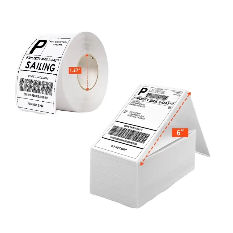 Blank White Waterproof Labels in Multiple Sizes detail 2