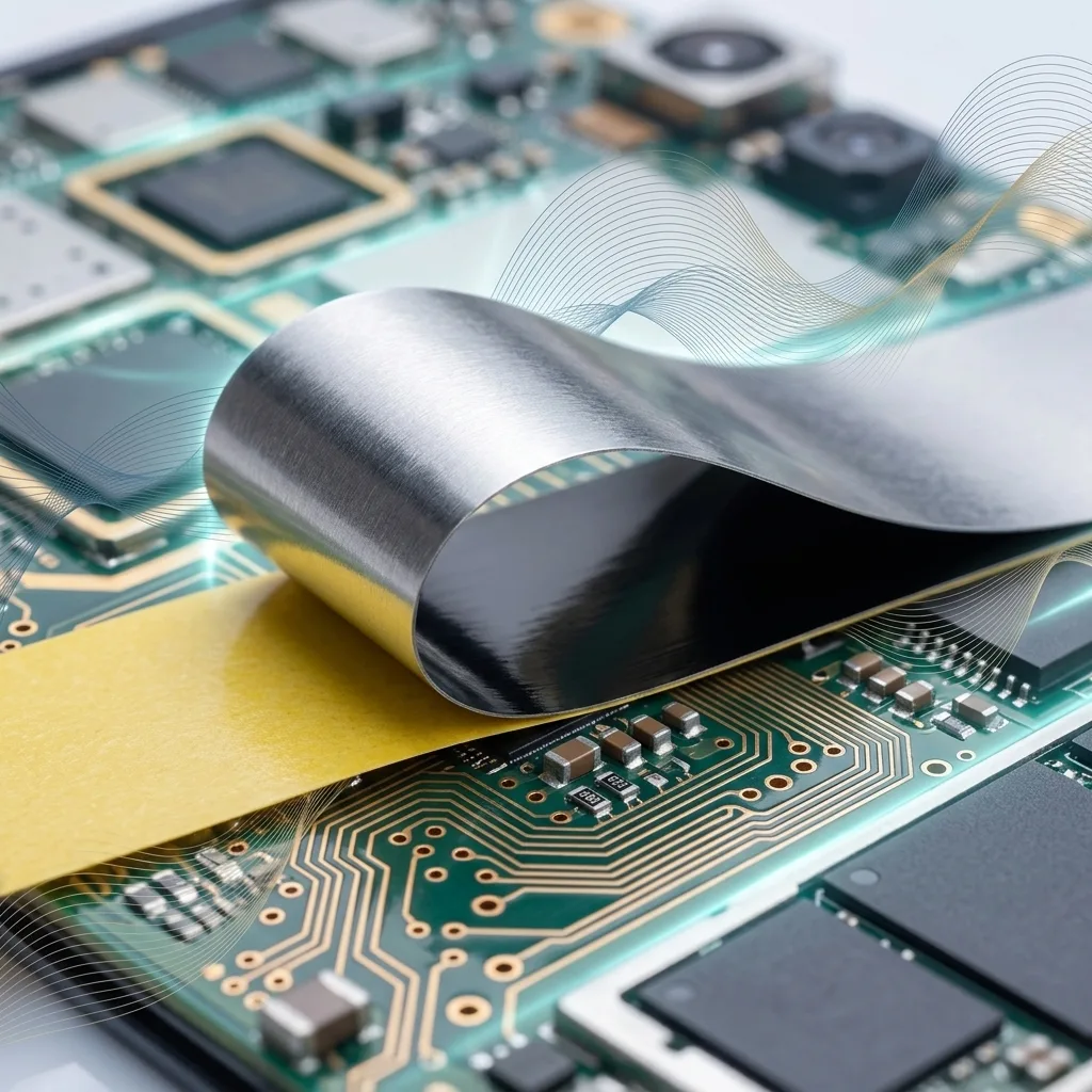 Nanocrystalline Ribbon Single Side Adhesive Low Frequency Magnetic Shield Sheet for Wireless Charging Coil Isolation