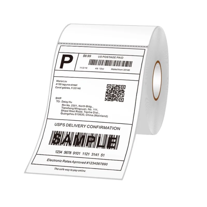 MGR Label-2 Direct Thermal Label Roll, Strong Adhesive Blank Stickers detail 1