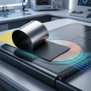 Single Side Adhesive Coated FeSiBCuNb Nanocrystalline Material Low Frequency Magnetic Barrier for Smart Watch Charging