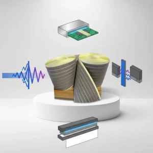 Wireless Router Conductive Foam Fabric Covered EMI Shielding Pad for Signal Anti Interference